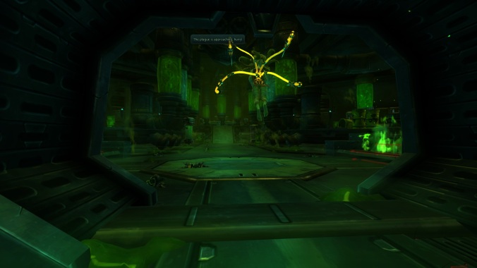 I love the epic feel of the plague tanks exploding around you as you run down this hallway!